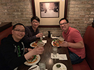 Former lab members Puzhou, Cong, and Jimmy enjoying themselves in Boston, June 2019